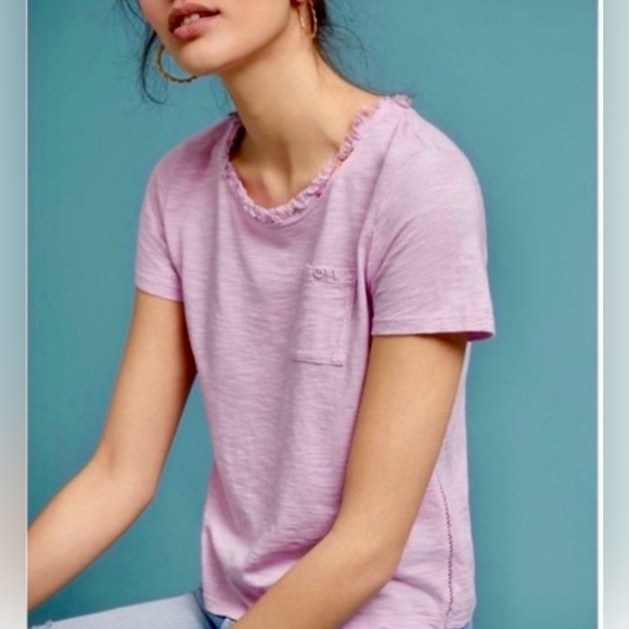Meadow Rue Tops - Anthropologie Meadow Rue Lilac embellished t shirt. Size L